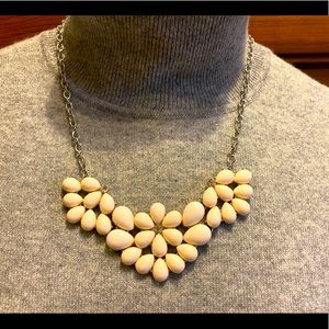 Ivory and rhinestone statement necklace
